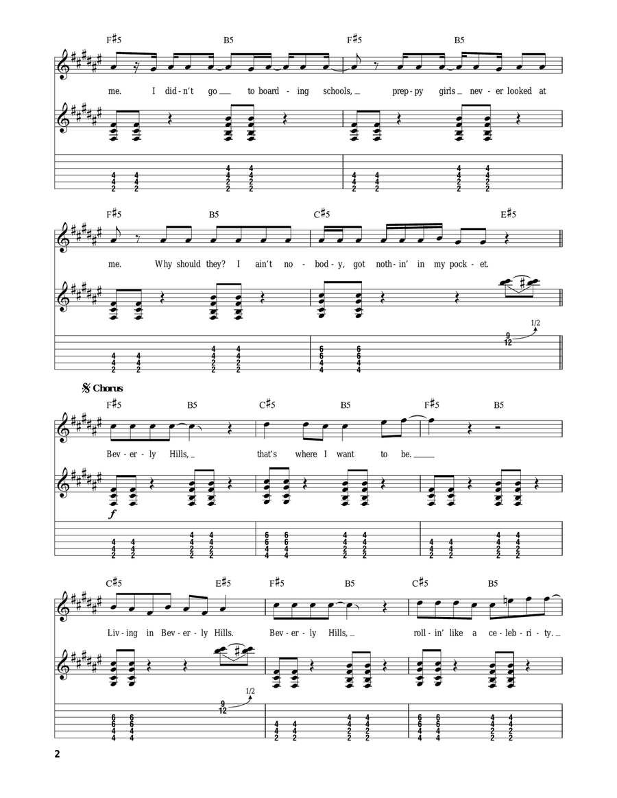 Beverly Hills Beverly Hills Acoustic Guitar scores gallery preview page 2