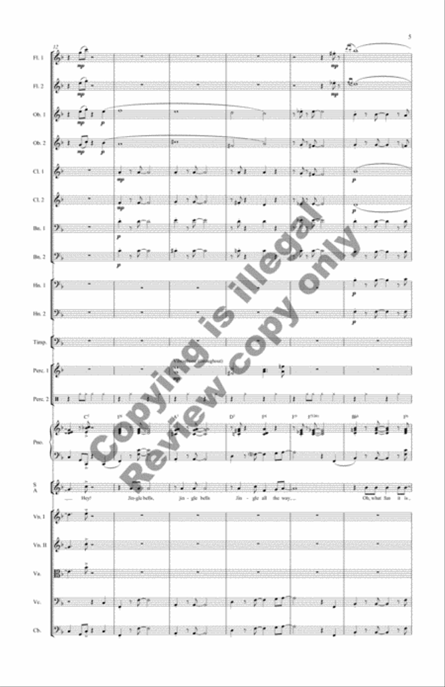 Jingle Bell Swing! (Additional Full Score) Choir scores gallery preview page 6