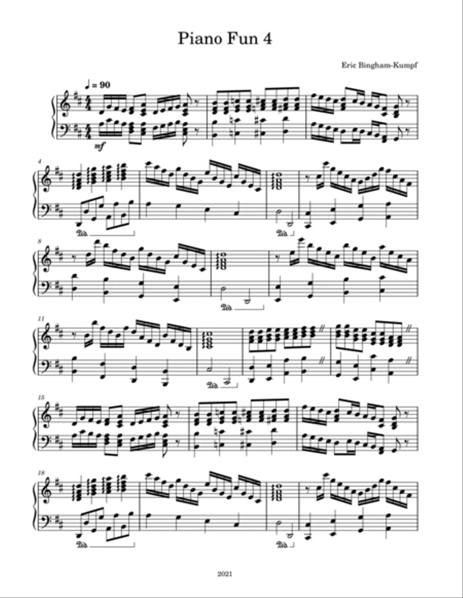 Piano Fun 4 Piano Solo scores gallery preview page 1