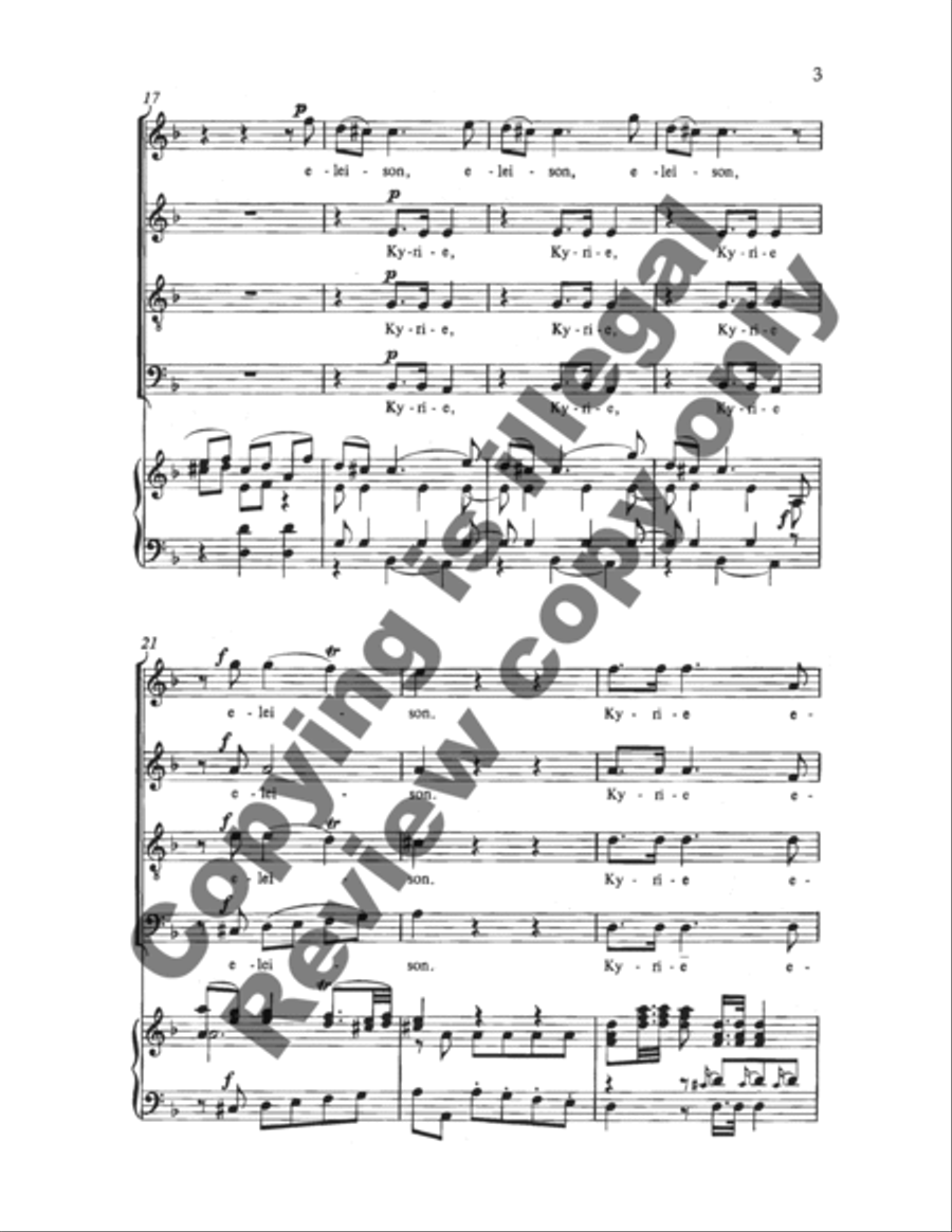 Kyrie, K.341 4-Part scores gallery preview page 10