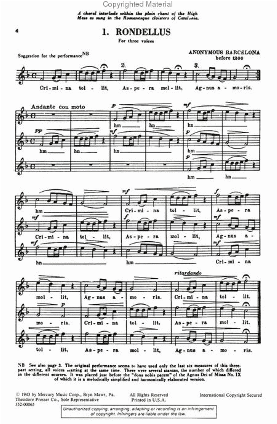 Classic Canons Unison Choir scores gallery preview page 2