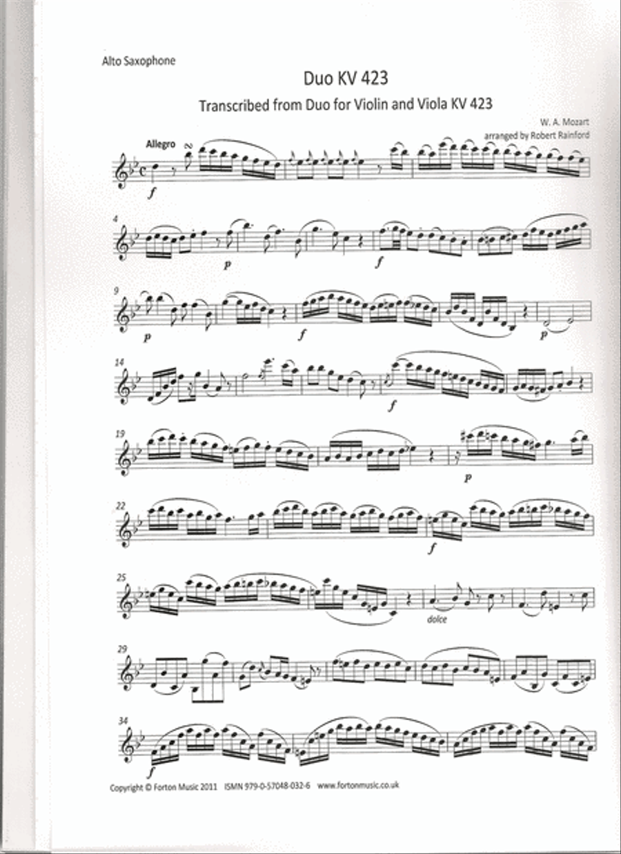 Duo KV423 Woodwind Duet scores gallery preview page 3