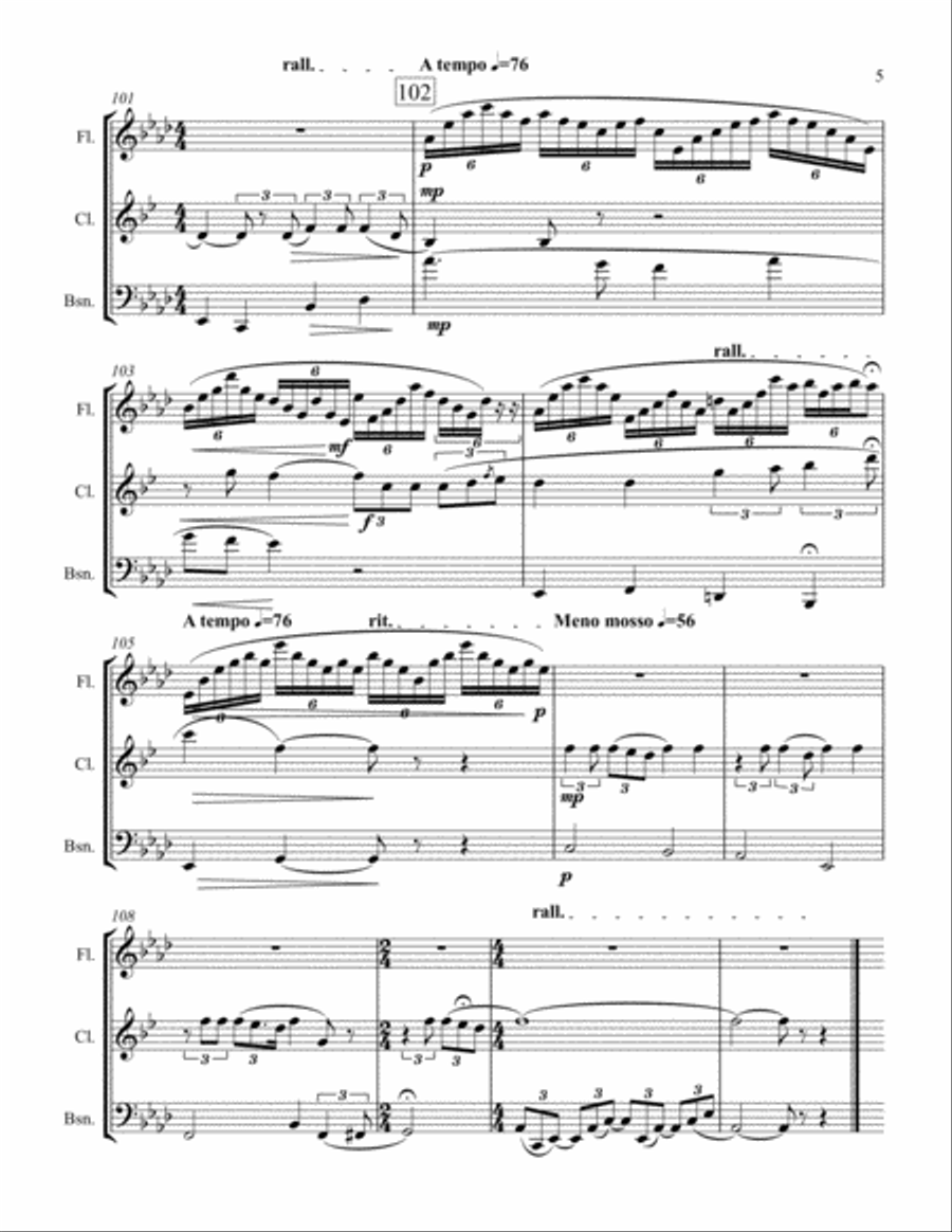 Scenes from La Bohéme for WW Trio Woodwind Trio scores gallery preview page 5