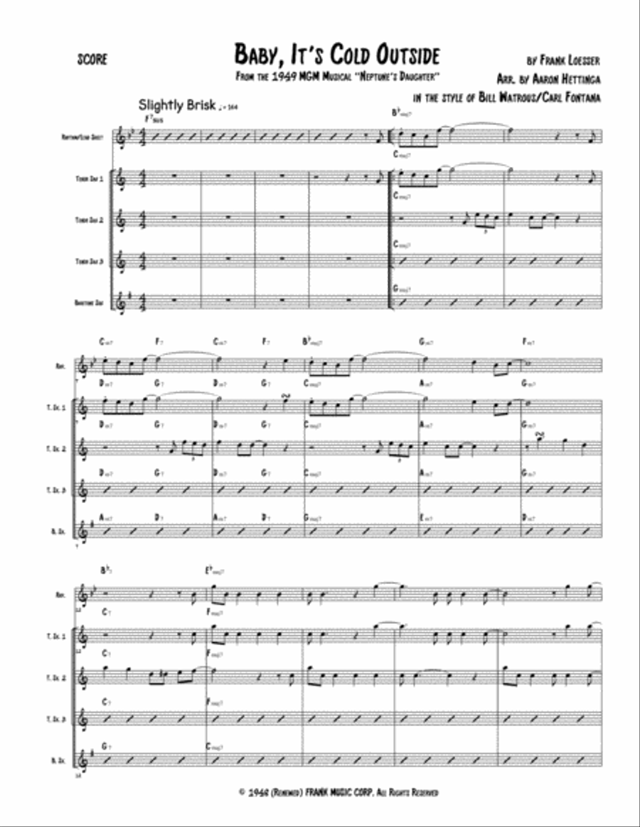Baby, It's Cold Outside Jazz Ensemble scores gallery preview page 3