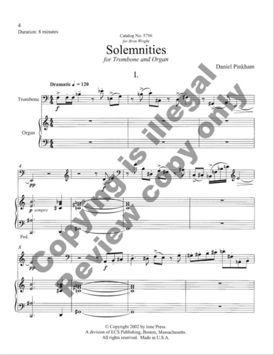 Solemnities Trombone scores gallery preview page 16