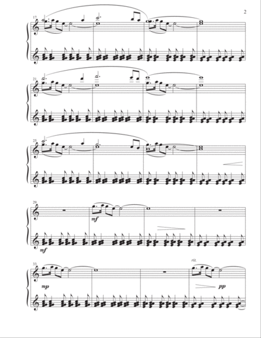 Silent Night Arranged By Frederick Isaac Piano Solo scores gallery preview page 2