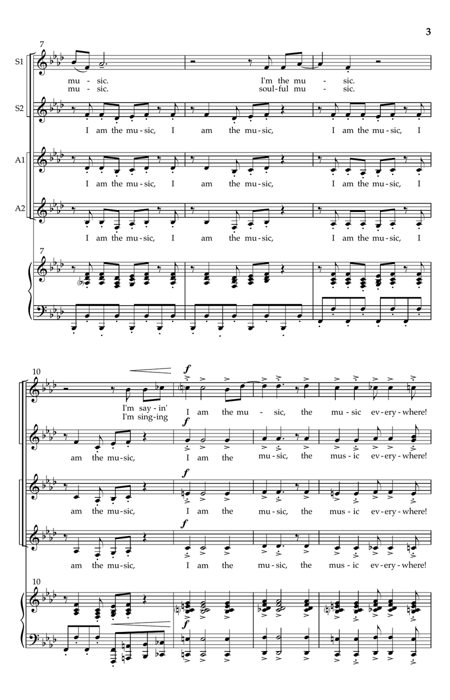 Music Everywhere! 4-Part scores gallery preview page 2