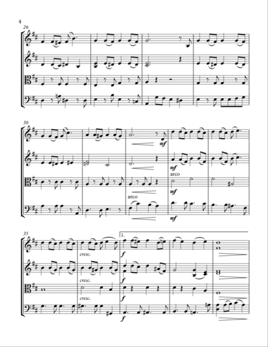 For Once In My Life String Quartet scores gallery preview page 6