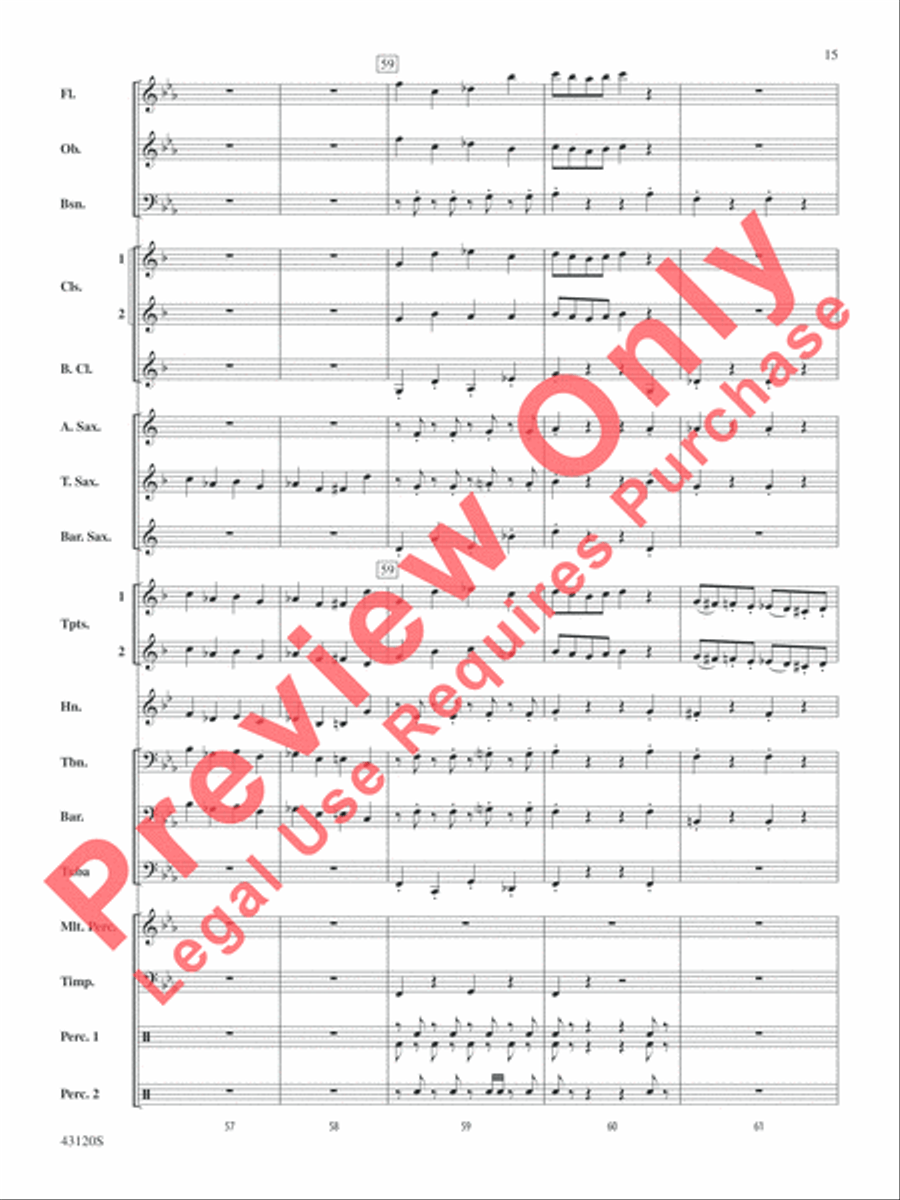 Beetlejuice Concert Band scores gallery preview page 15