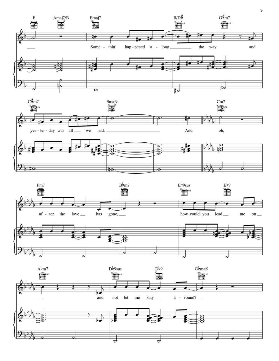 After The Love Has Gone After The Love Has Gone Piano, Vocal, Guitar scores gallery preview page 3