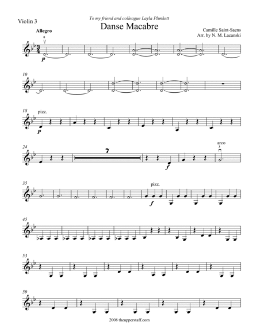 Danse Macabre Violin Solo scores gallery preview page 3