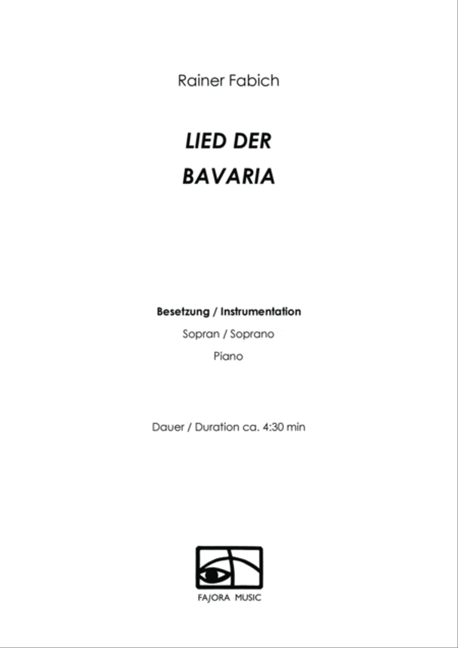 LIED DER BAVARIA - Song of Bavaria for Soprano and Piano Soprano Voice scores gallery preview page 4
