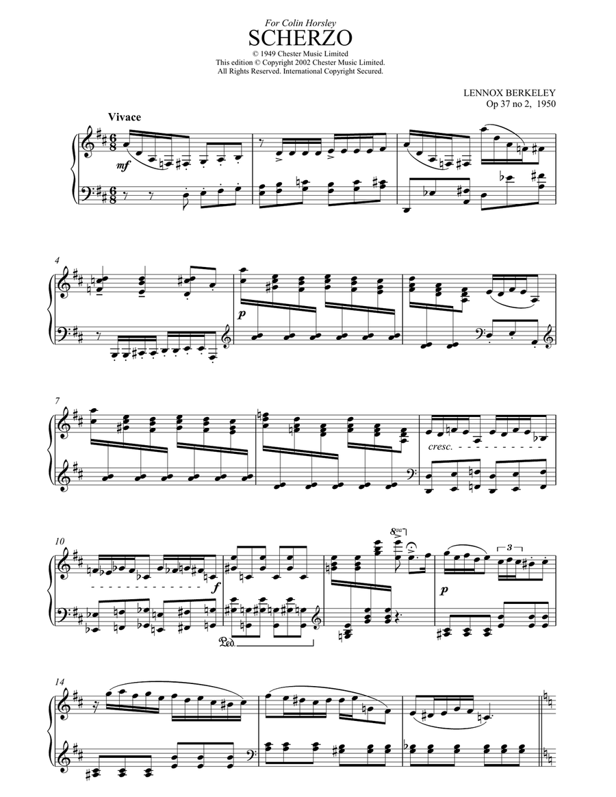 Scherzo Scherzo Piano, Vocal, Guitar scores gallery preview page 1