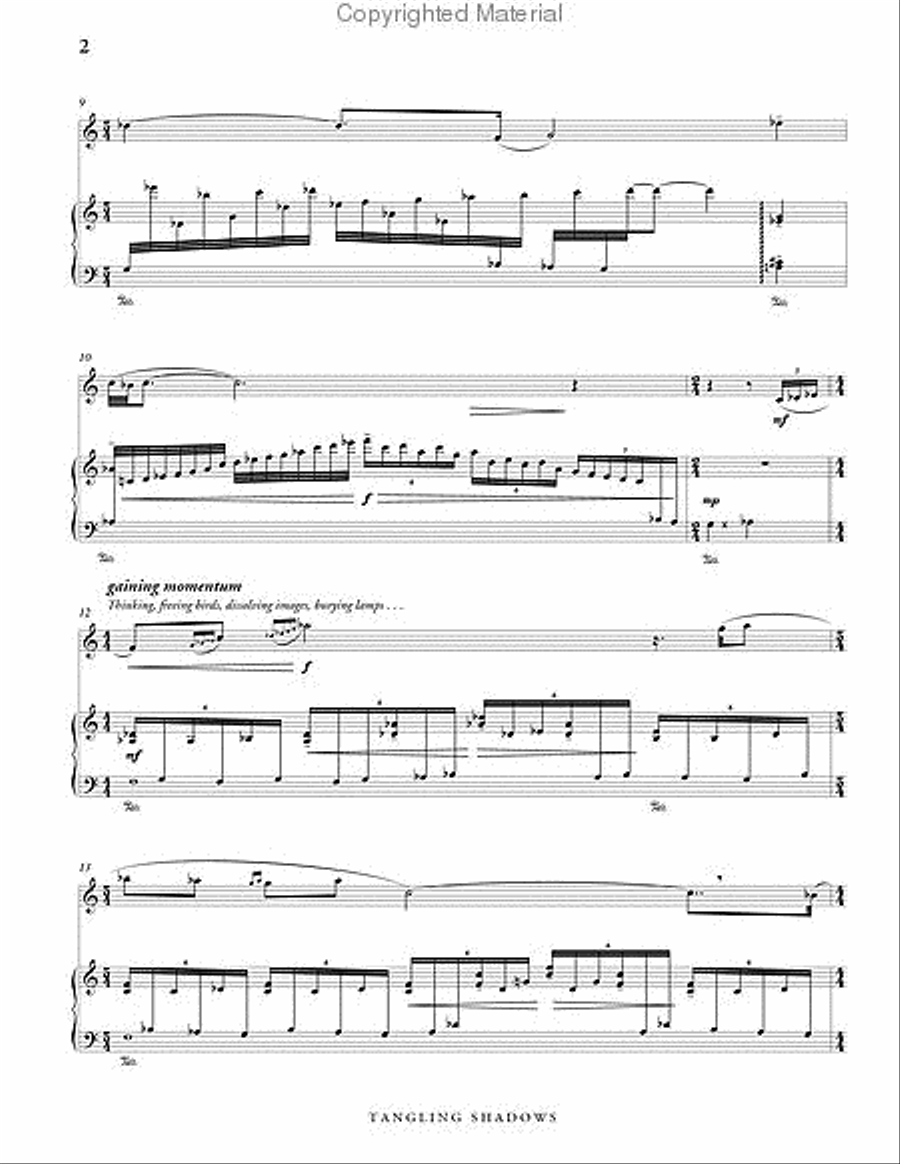 Tangling Shadows, Verion 1 Oboe scores gallery preview page 3