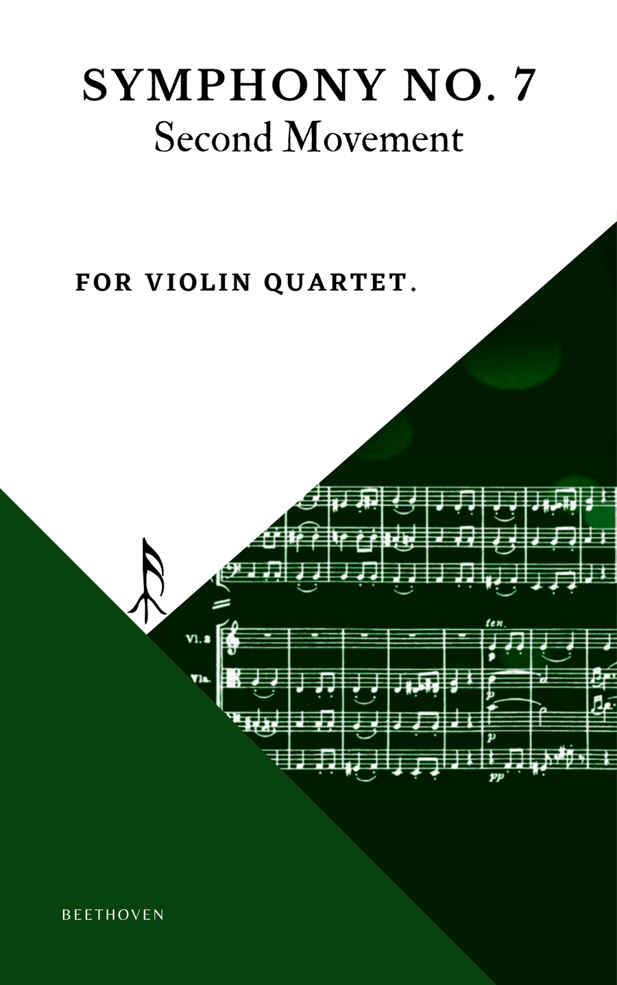 Beethoven Symphony 7 Movement 2 Allegretto for Violin Quartet String Quartet scores gallery preview page 1