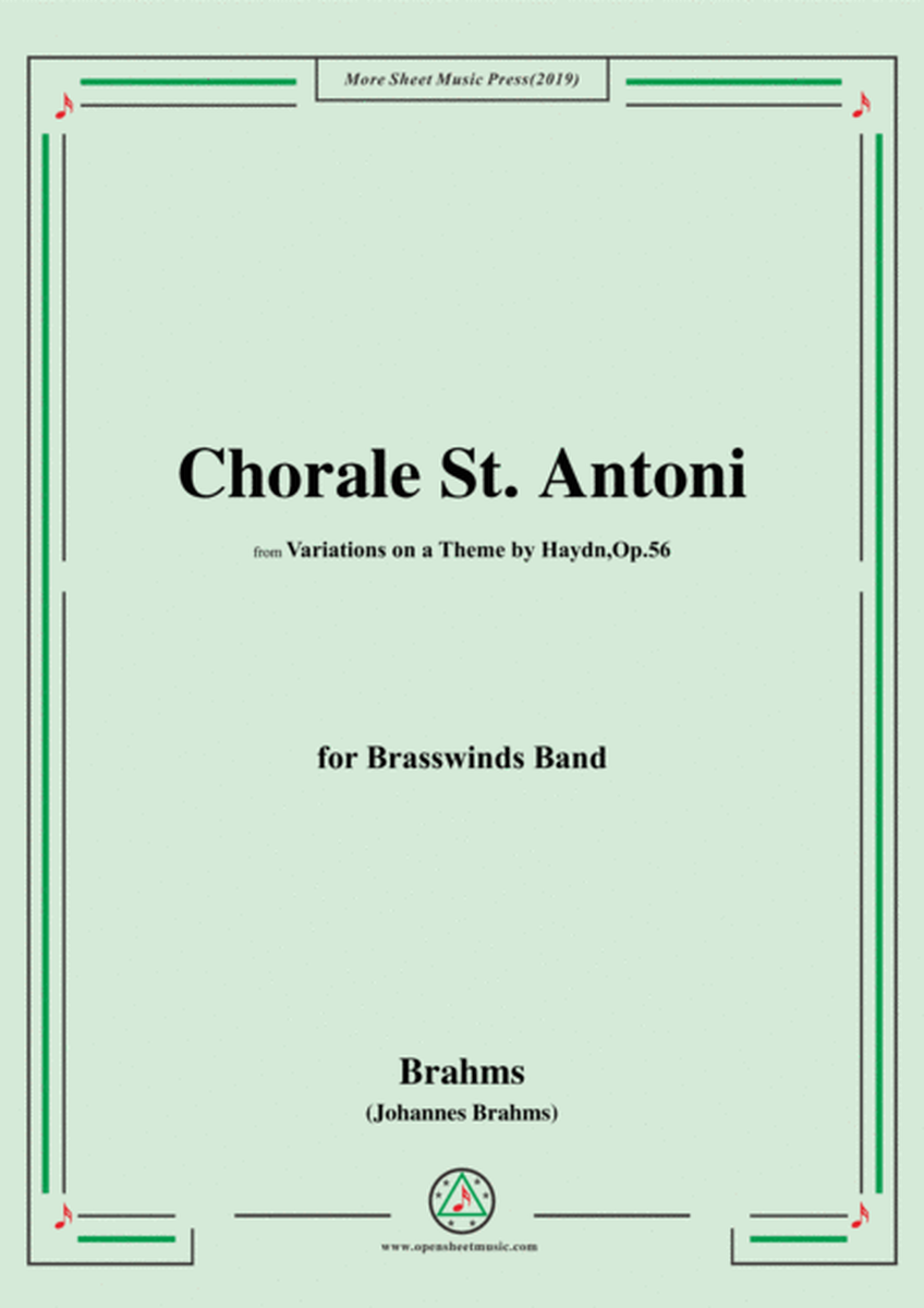 Brahms-Chorale St. Antoni,form 'Variations on a Theme by Haydn,Op.56',for Brasswinds Band image number null