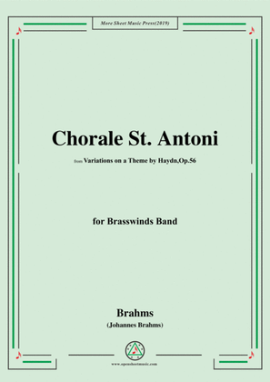 Book cover for Brahms-Chorale St. Antoni,form 'Variations on a Theme by Haydn,Op.56',for Brasswinds Band