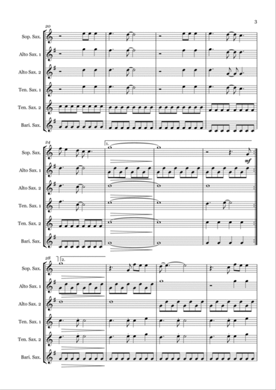 Chasing Cars Woodwind Ensemble scores gallery preview page 3