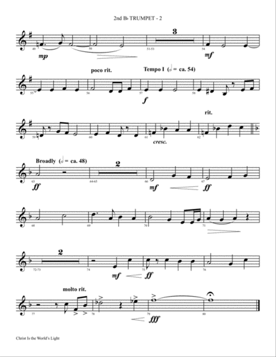 Christ Is the World's Light Choir scores gallery preview page 20