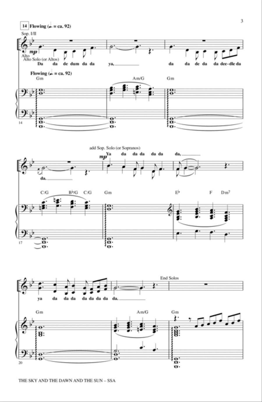 The Sky And The Dawn And The Sun SSA scores gallery preview page 2