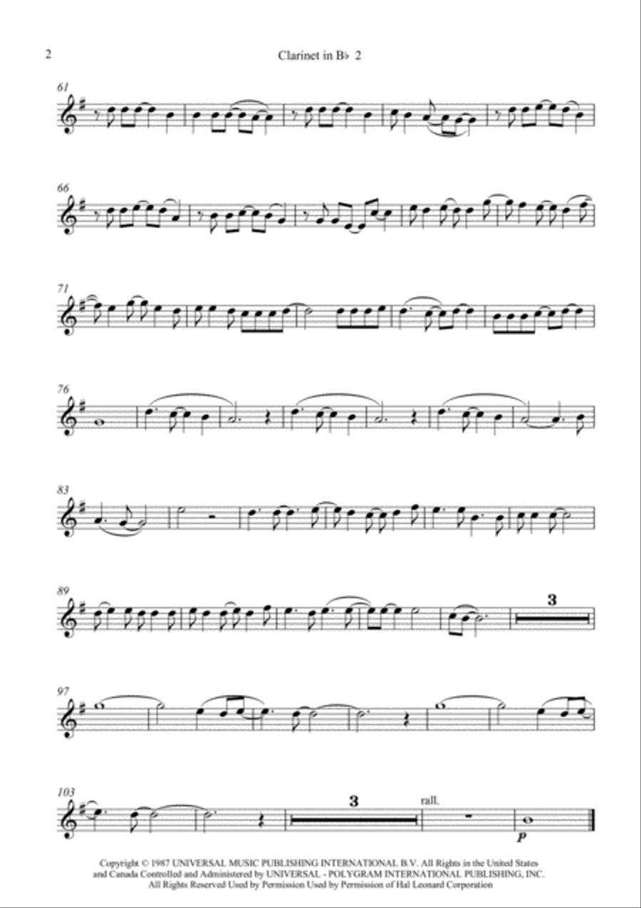 With Or Without You Woodwind Quartet scores gallery preview page 5