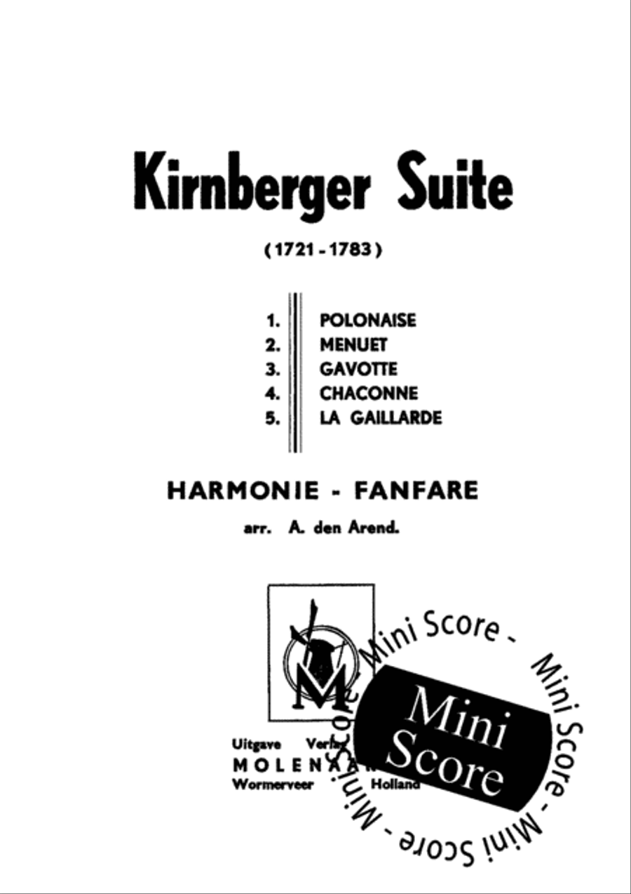 Kirnberger Suite Kirnberger Suite Fanfare Band scores gallery preview page 3