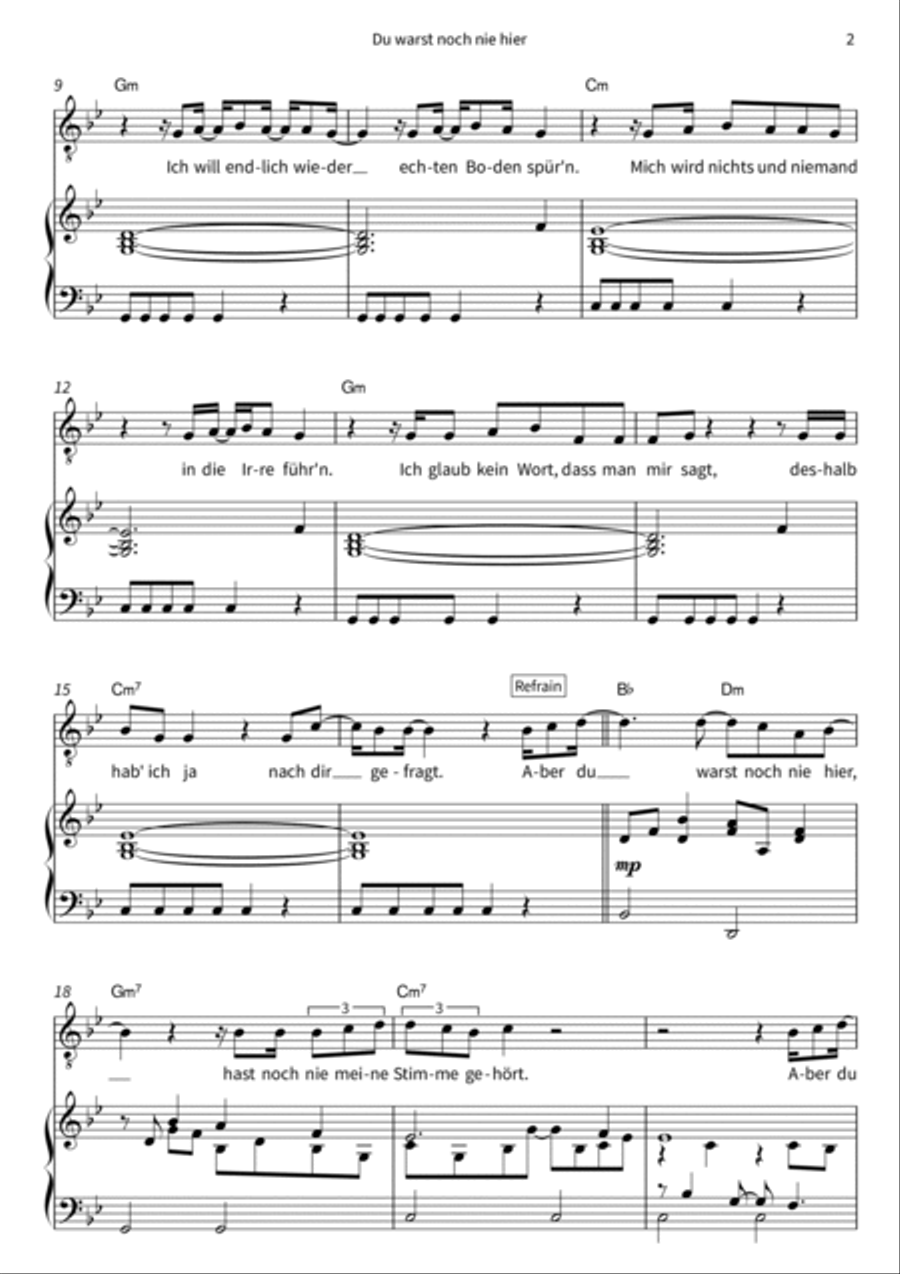 Du warst noch nie hier Voice Solo scores gallery preview page 4