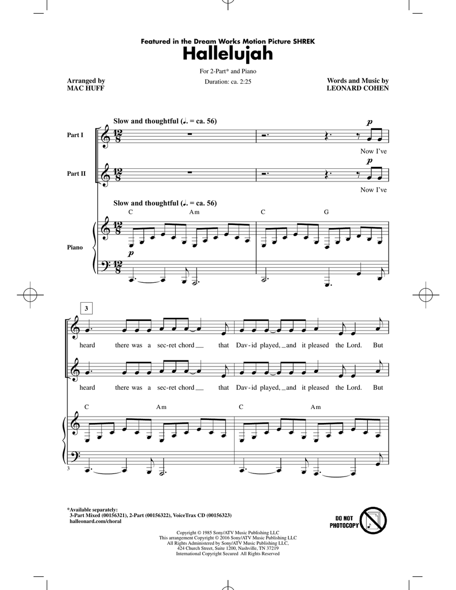 Hallelujah (arr. Mac Huff)
