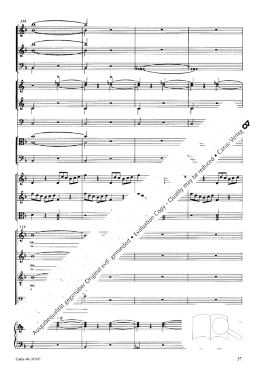 Verleih uns Frieden + Wir glauben all an einen Gott Orchestra scores gallery preview page 58