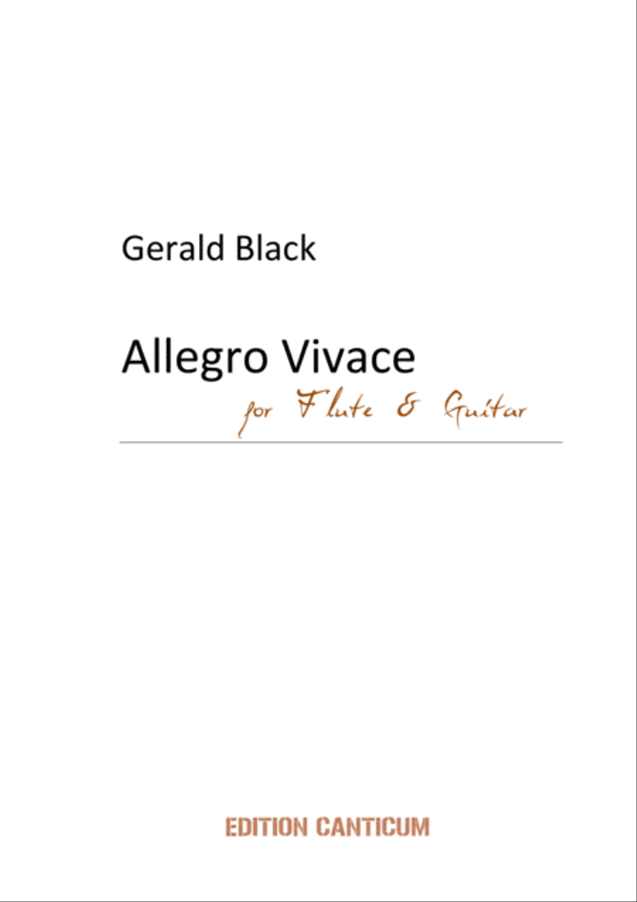 Allegro Vivace For Flute & Guitar Flute scores gallery preview page 1