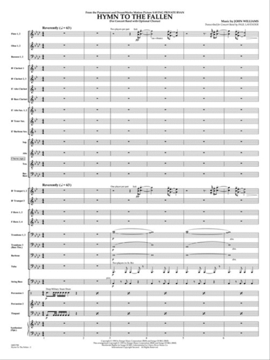 Hymn to the Fallen (from Saving Private Ryan) Concert Band scores gallery preview page 3