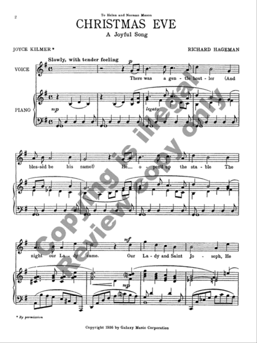 Christmas Eve High Voice scores gallery preview page 3