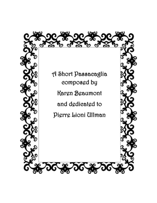Book cover for A Short Passacaglia