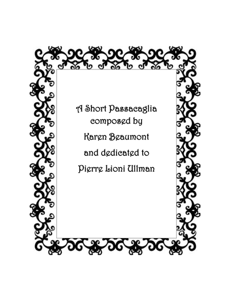 A Short Passacaglia image number null