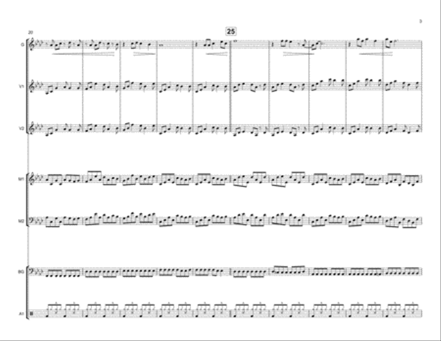 Every Breath You Take Percussion Ensemble scores gallery preview page 4