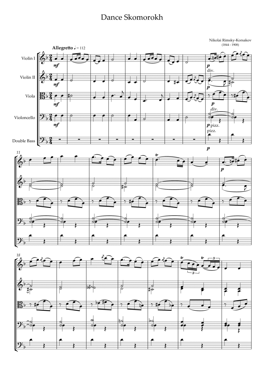 Dance Skomorokh Dance Skomorokh String Orchestra scores gallery preview page 1