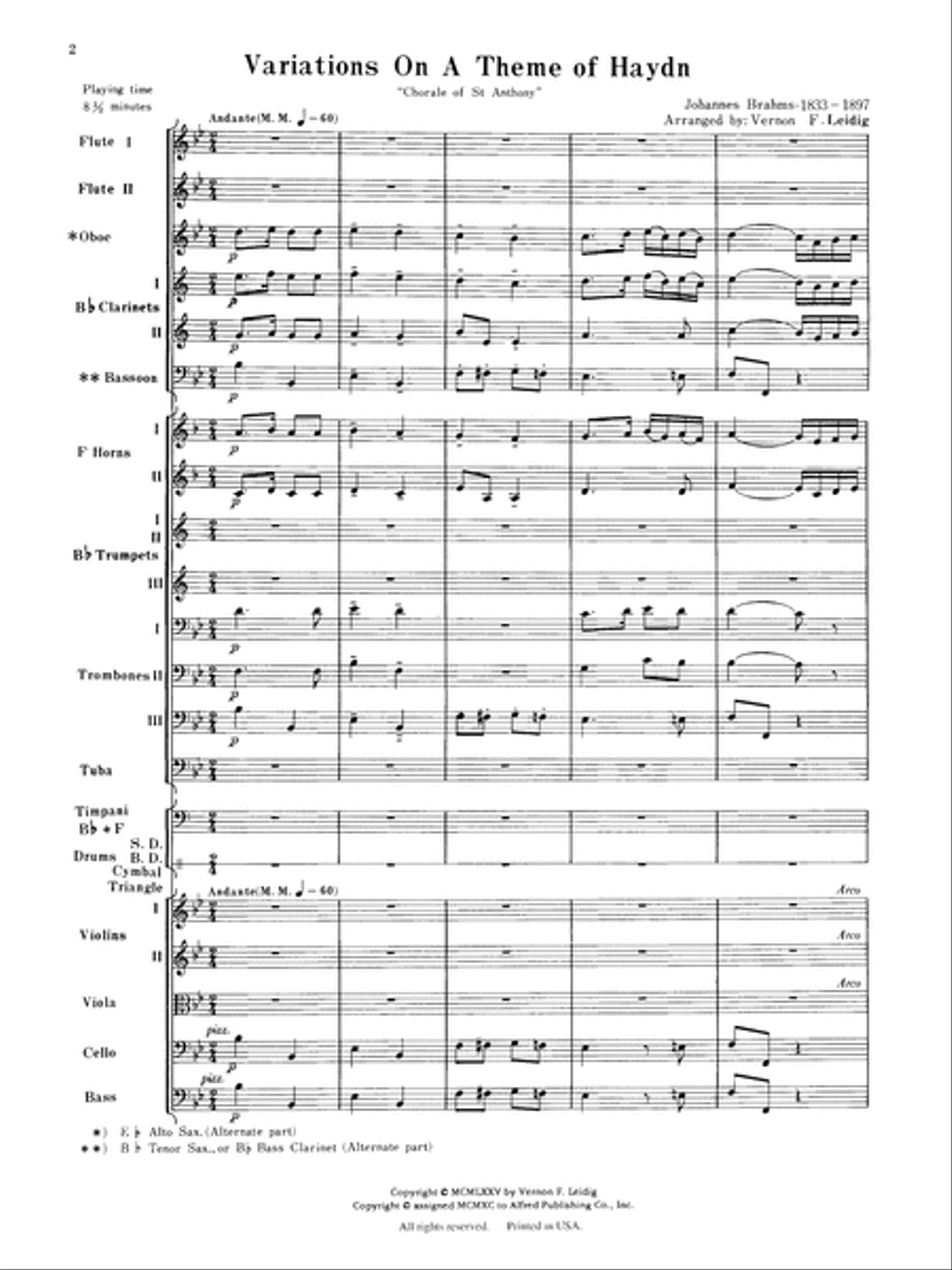 Variations on a Theme of Haydn