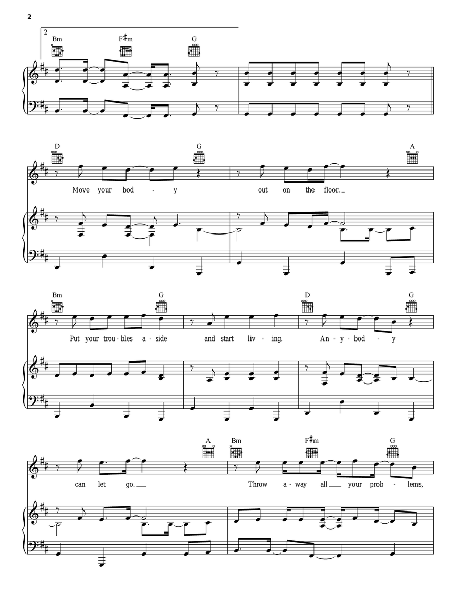 Yeah 3X Yeah 3X Piano, Vocal, Guitar scores gallery preview page 2