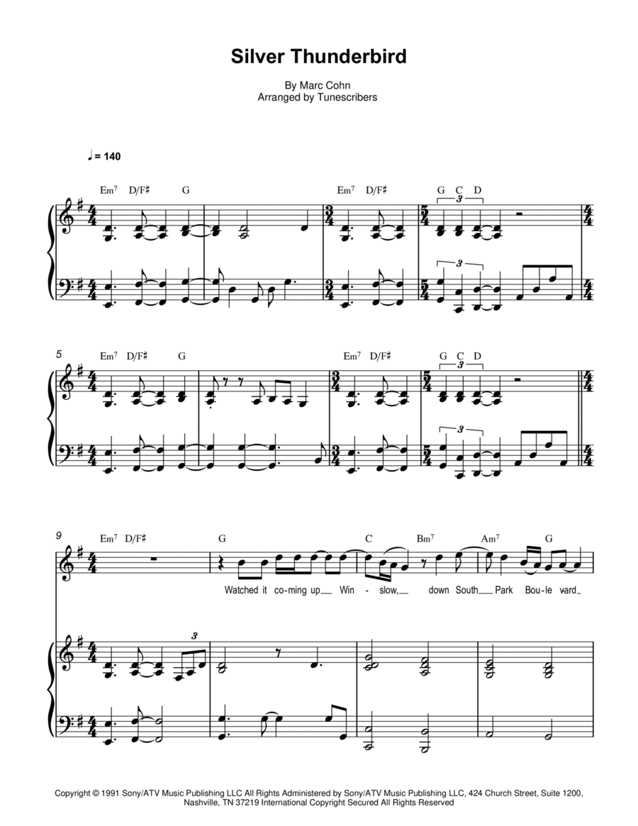 Silver Thunderbird Voice scores gallery preview page 1