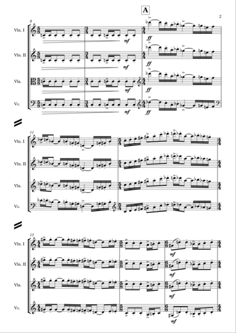 String Quartet no. II String Quartet scores gallery preview page 4