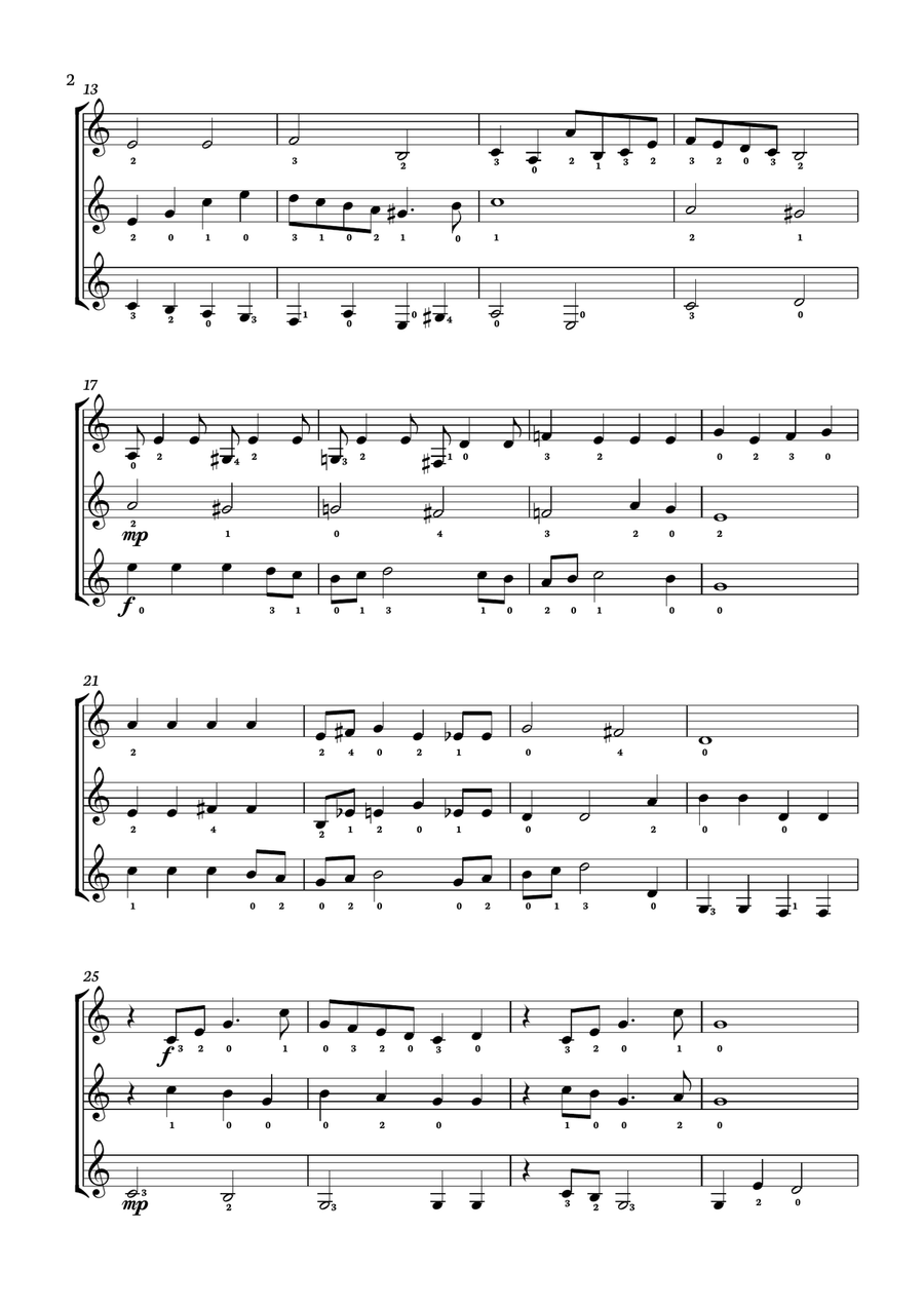 Have Yourself A Merry Little Christmas Guitar Ensemble scores gallery preview page 2