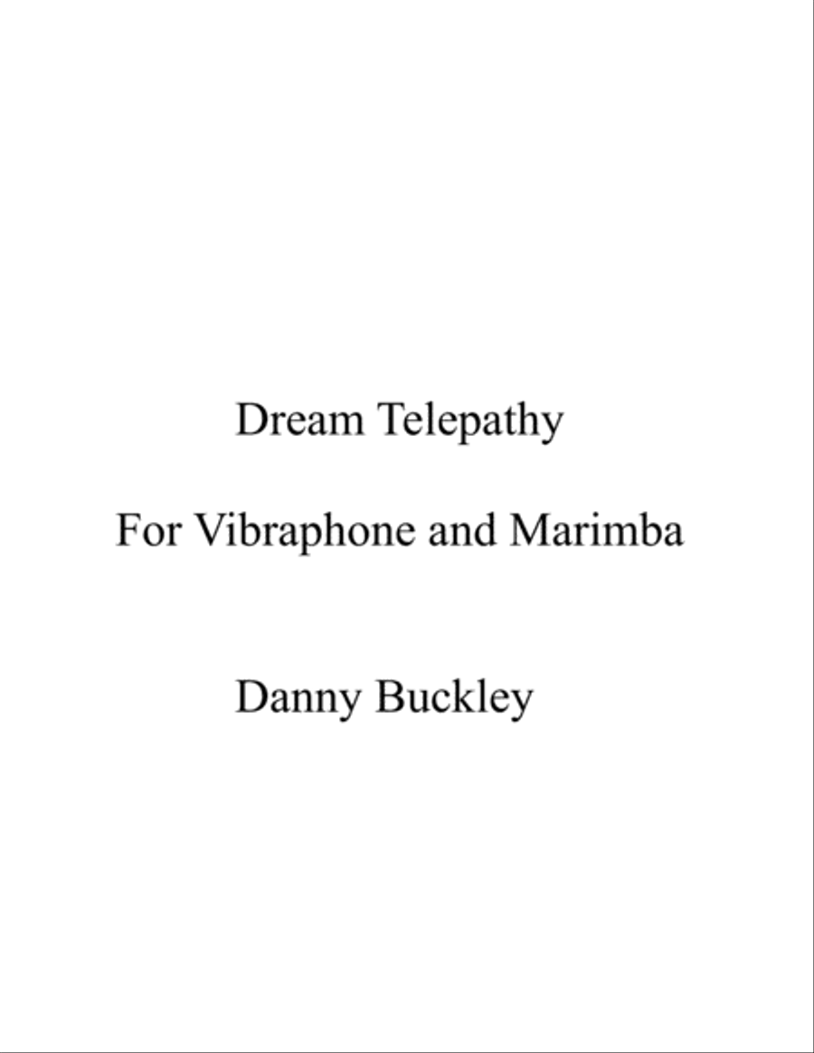 Dream Telepathy Marimba scores gallery preview page 1