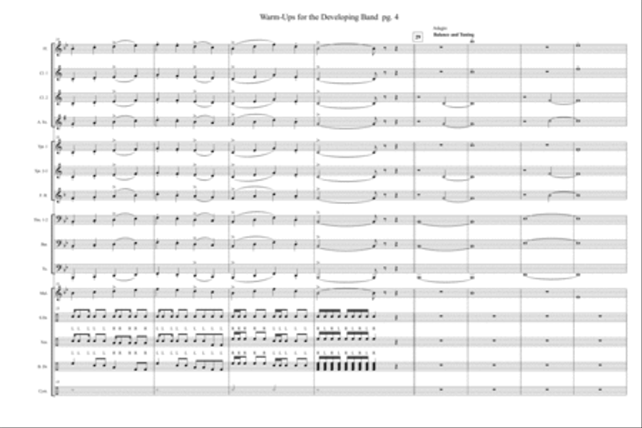 Warm Ups for Developing Bands Concert Band scores gallery preview page 5