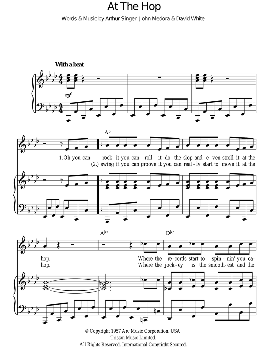 At The Hop At The Hop Acoustic Guitar scores gallery preview page 1
