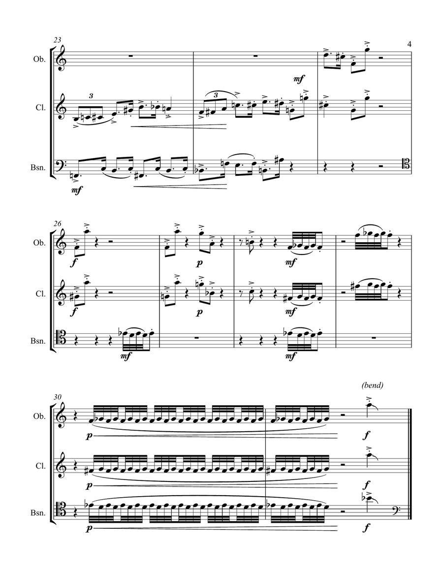Dog Diaries - for Woodwind Trio Woodwind Trio scores gallery preview page 5