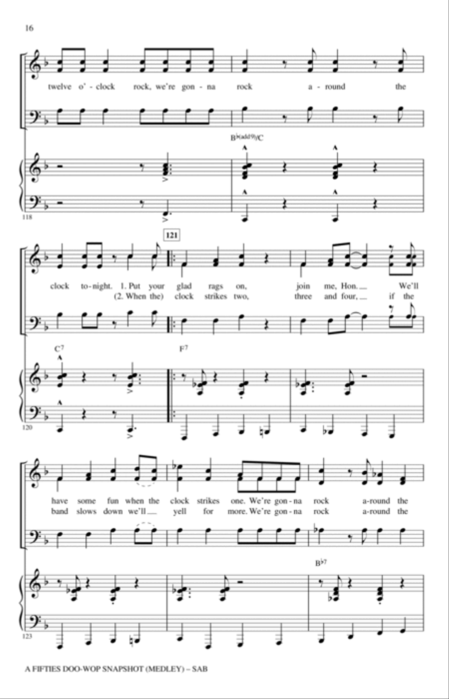 A Fifties Doo-Wop Snapshot (Medley) 3-Part scores gallery preview page 15