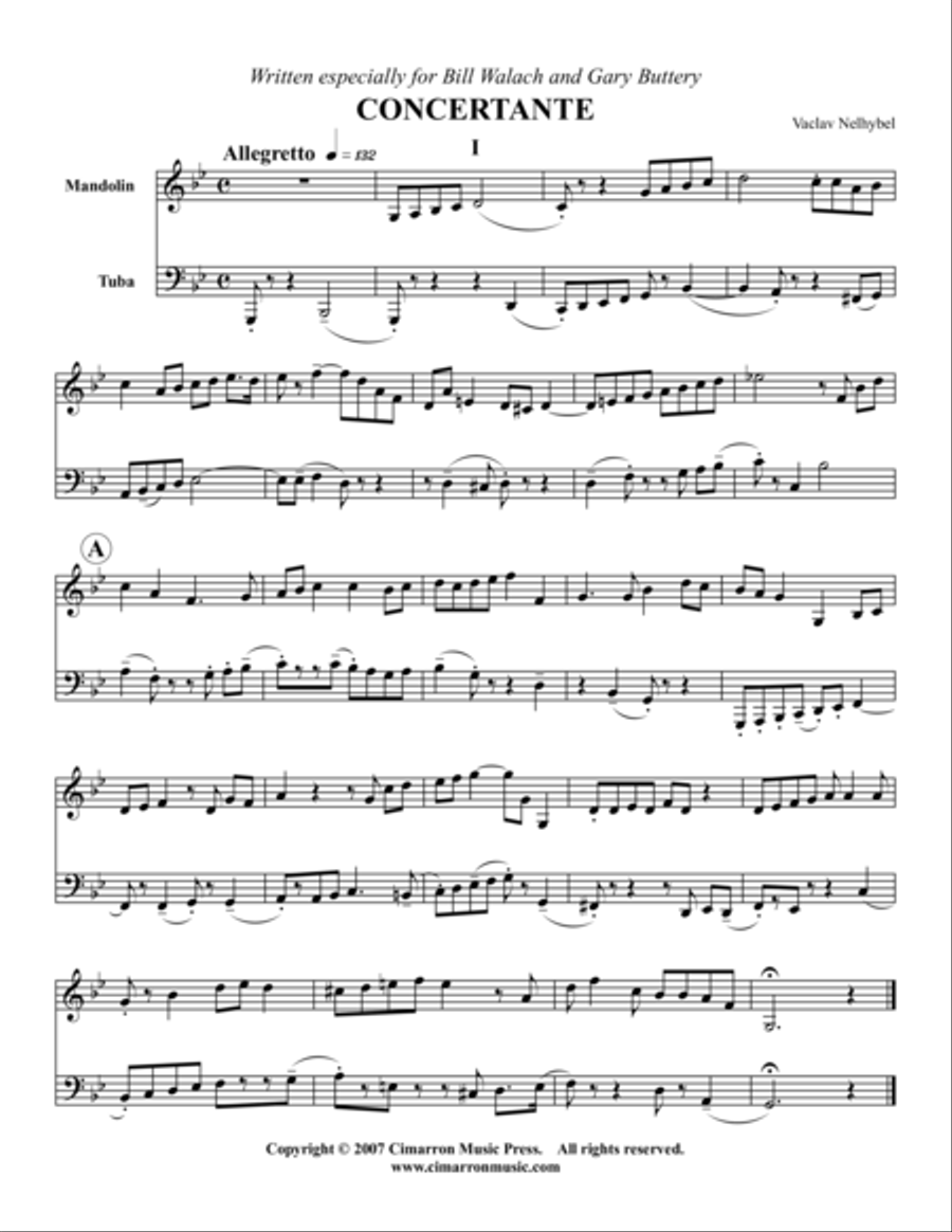 Concertante (Nine Short Mvts.) Tuba scores gallery preview page 2
