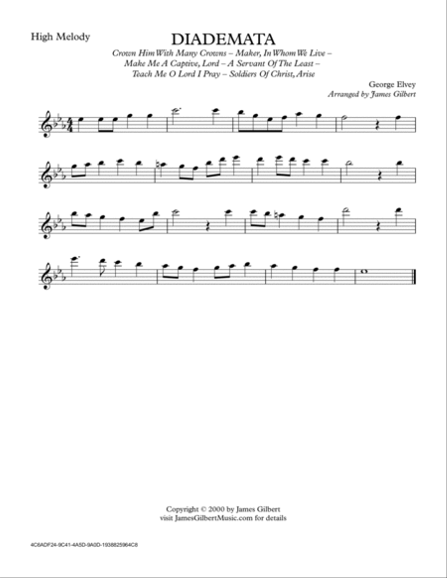 DIADEMATA (Crown Him With Many Crowns) Small Ensemble scores gallery preview page 3