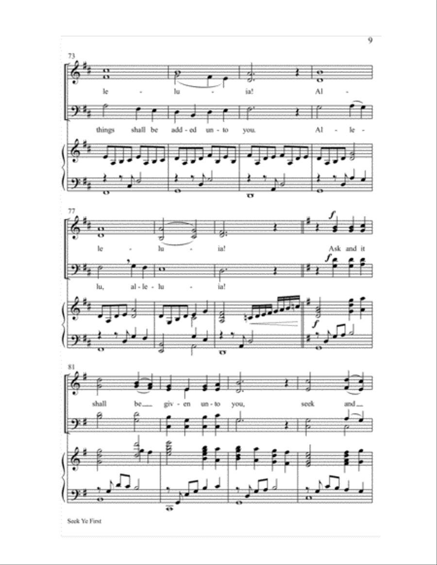 Seek Ye First 4-Part scores gallery preview page 9