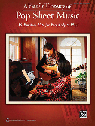 Book cover for A Family Treasury of Pop Sheet Music